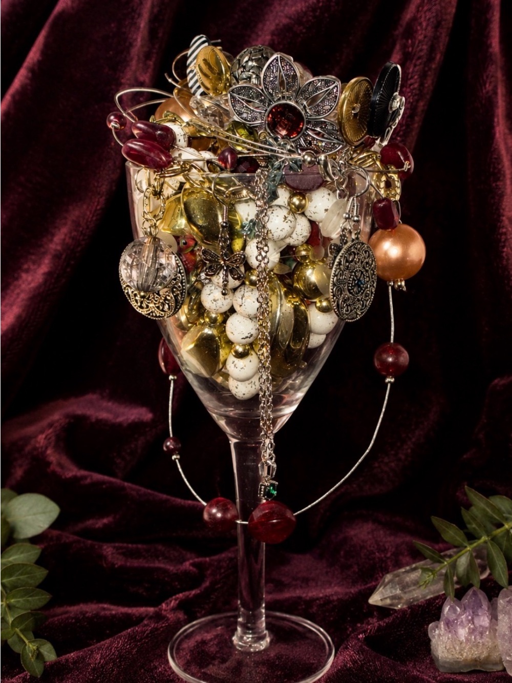 Boho~ y2k~ vintage inspired Curated Jewelry Jar - Picture 1 of 1